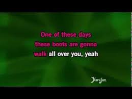 Nancy Sinatra Boots Are Made For Walkin Music Video Download Mp3 Http Www Karaoke Version Com Mp3 Backingtrack Nancy Sinatra These Boots Are Made For Walkin Html Sing Onlin Karaoke Nancy Sinatra Karaoke Songs