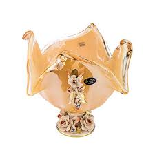 Check spelling or type a new query. Murano Glass 12 Inch Footed Candy Fruit Bowl Decorative Vase Centerpiece Vintage Design Crystal Wedding Gift With Capodimonte Porcelain Flowers Honey Buy Online In Barbados At Barbados Desertcart Com Productid 171220029