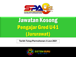 [gaji permulaan minima ialah pada gred u29: Jawatan Kosong Pengajar Gred U41 Jururawat