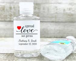 Wedding Favor Labels 20 Personalized Mini Sanitizer Labels Etsy In 2020 Wedding Favor Labels Wedding Favors For Guests Rustic Wedding Favors