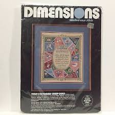 Veras Victorian Crazy Quilt Color Chart Counted Cross Stitch Nip Kit Dimensions Ebay