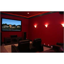 Black And Red Room Paint Perfect But With Movie Posters Media Room Paint Colors Small Movie Room Small Media Rooms