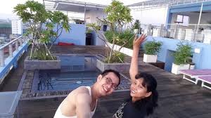 Rooftop Plunge Pool In The Morning Picture Of The Frangipani Living Arts Hotel Spa Phnom Penh Tripadvisor