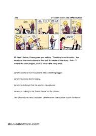 Comic Story Scramble Comics Story Story Present Continuous Tense