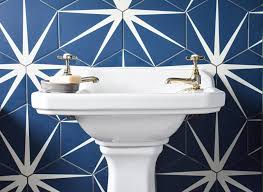 Navy vector seamless patterns with anchor and laurel wreath. Kitchen Trends Decorative Tiles Herringbone Kitchens