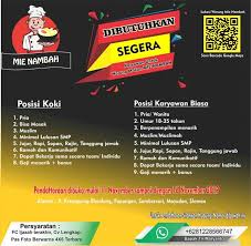 Surat lamaran, cv, foto copy ijazah dan transkip nilai, dan pas… Lowongan Pekerjaan Di Mie Nambah Berita Tugu Pusat Berita Terupdate Dari Kotamu