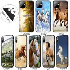 Cartoon mouse phone case for iphone 12 pro max mini 11 xs x 10 8 7 + cute strap. Watercolor Horse Running Horses Soft Silicone Black Tpu Cover Case For Iphone 11 Pro Xr X Xs Max 10 6 6s 7 8 Plus 5 5s Se Phone Case For Samsung Galaxy