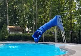 Pool slides help take fun in the sun to new heights! Baker Pool Slides Summit Usa Commercial Luxury Custom Pool Slides Summit Usa