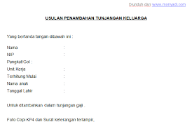 15 kumpulan contoh surat permohonan dana izin bantuan 6 contoh surat pengantar terlengkap untuk berbagai keperluan surat permohonan pengawas beban kerja guru kepala sekolah dan pengawas sekolah berdasarkan 10 contoh surat permohonan dengan penulisan yang baik dan benar 17 contoh surat pernyataan sekolah kerja hutang dll update 2018 Contoh Surat Usulan Penambahan Tunjangan Keluarga Mariyadi Com