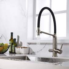 Swan neck kitchen sink tap filter. Buy Arputhy 3 Way Kitchen Taps Pull Out Filter Sink Mixer Tap Drinking Purifier Water Tap Brass 360 Degree Swivel Spout Brushed Nickel Online In Turkey B07xqchty1