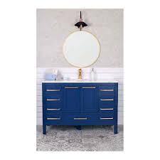 Vanity, depending on your project's scope and scale. Grove 48 Inch Navy Blue Bathroom Vanity