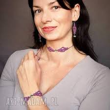 Komplet biżuterii różowe ღ art-Madam.pl