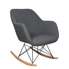 You can rest assured that it wouldn't sag or pile over the years. Living Room Fabric Rocking Chair With Armrest Gray Moustache