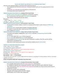 During chemical reactions, the oxidation state of atoms can change. Rules For Predicting Products Of Chemical Reactions