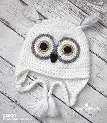 Free Pattern Snowy Owl Crochet Hat Crochet Owl Hat Easy Crochet Hat Crochet Hat Free