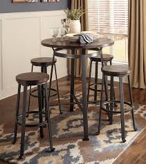 Wood Plank 5 Piece Pub Table Set Pub Table Chairs Pub Table Sets Pub Table Stools