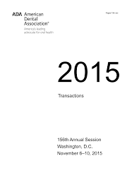 156th Annual Session Washington, D.C. November 6–10, 2015 Transactions