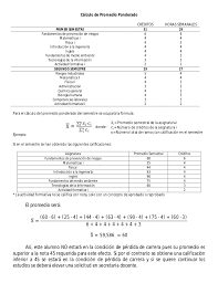 Tema promedio movil simple y ponderado. Calculo Del Promedio Ponderado
