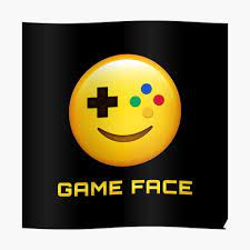 Game Face Emoji Emoticon Yellow Gamer Controller Face Poster By Briansmith84 Game Face Gamer Emoji