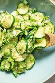 Chilled Deliciousness Korean Chilled Zucchini Salad Recipe Zucchini Side Dishes Zucchini Zucchini Salad