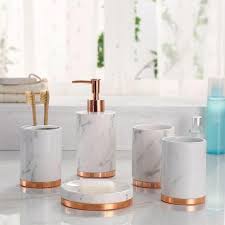 Select same day delivery or drive up for easy contactless purchases. Marble Look With Rose Gold Trim 5 Piece Bathroom Accessory Set Etsy Marble Bathroom Accessories Gold Bathroom Decor Bathroom Accessory Set