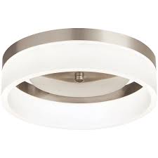 Shop wayfair for all the best led integrated flush mount lighting. Home Decorators Collection 11 8 Inch Brushed Nickel Integrated Led Flushmount Light Fixtur The Home Depot Canada