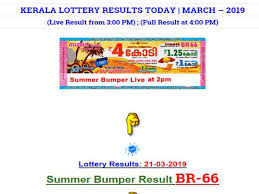 Kerala lotteries results are published every day before 4 pm. Kerala Lottery Result Today Summer Bumper Br 66 Today Lottery Result Winning Numbers Oneindia News