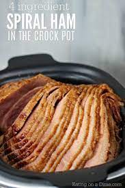 Crock Pot Ham Recipe Is Easy To Make Slow Cooker Ham Is Perfect For The Holidays And Frees Up Your Oven Try Ham Recipes Crockpot Crockpot Ham Slow Cooker Ham