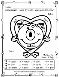Kids have fun while enjoying math coloring pages. Valentine S Day Math Math Valentines Fern Smith S Classroom Ideas Math