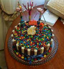 She shows you how to hide any and all imperfection in a cake by wrapping it in candy and topping it with more candy. How To Make A Candy Birthday Cake Http Dimitrastories Blogspot Com