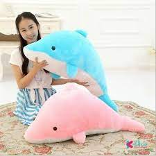 Giant Dolphin Stuffed Animal Plush Soft Toy Doll Pillow Cushion Birthday Gift Soft Toy Plush Animals Toys
