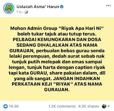 Ustazah asma harun mp3 ✖. Ustazah Asma Harun Tegur Page Riak Apa Hari Ni Dosa Sedang Dihalalkan Atas Nama Gurauan Utusantv