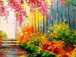 Bright Colors Autumn Painting By Olha