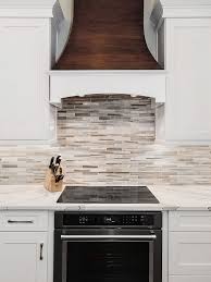 White and grey kitchens backsplash showrooms furniture mart. Modern White Gray Subway Marble Backsplash Tile