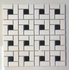 Black And White Porcelain Mosaic Tile Roca Tile 1 X 2 Matte White Pinwheel With Matte Black Dot Porcelain Mosaic Tile Ufcc106 12m O In 2020 Porcelain Mosaic Tile Porcelain Mosaic White Mosaic Tiles