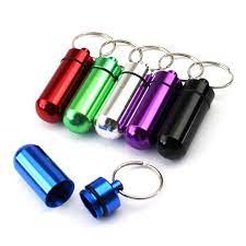 Keychain Tablet Storage Box Keychain Pill Container Medicine Storage