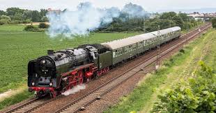 Pacific Steamlocomotive 01 118 Of The Historische Eisenbahn Frankfurt E V Hef With A Train From Heidelberg And Mannheim Between Sch Neustadt Train Germany
