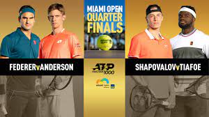 Baskısı oldu 31 mart 2019 tarihinde 18 mart 2019 tarihinde başlamış ve sona erdi miami açık ve parçası masters 1000 tarihinde. Federer Anderson Headline Miami Open 2019 Thursday Quarterfinal Schedule Atp Tour Tennis