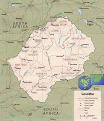 Map and legend of this lesotho capitol. Map Of Lesotho Travel Africa
