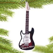 Largemouth bass christmas ornament, nautical aluminum metal, for tree or hang anywhere. Personalized Brown Electric Guitar Left Handed Guitar Christmas Ornament