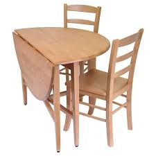 Winsome Natural 3 Piece Drop Leaf Dining Set Drop Leaf Table Ladder Back Dining Chairs Dining Table Chairs