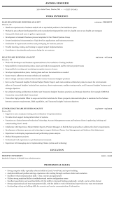 Healthcare Business Analyst Resume Sample Mintresume