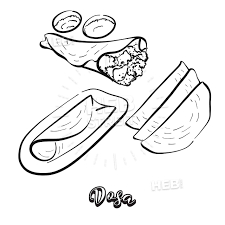 Dosa Food Sketch On Chalkboard Hebstreits Sketches Food Sketch Disney Princess Coloring Pages Princess Coloring Pages