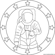 Astronaut Kosmonat Mandala Ausmalbild Zum Ausdrucken