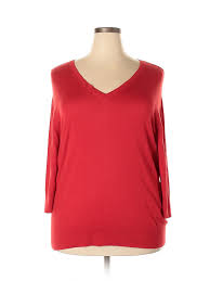 Details About Sejour Women Red Pullover Sweater 2 X Plus