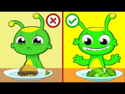 Groovy The Martian Teaches Children To Eat Healthy Fruits And Vegetables Episodes Nursery Rhymes In 2020 Healthy Fruits And Vegetables Teaching Kids Healthy Fruits