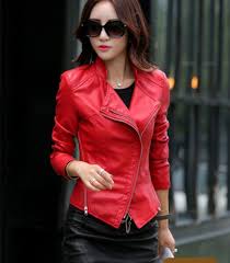 Womens Jacket Office Ladies Slim Fit Short Blazer Coat Autumn Zipper Leather Jackets Women Leather Jacket Fur Collar Jacket