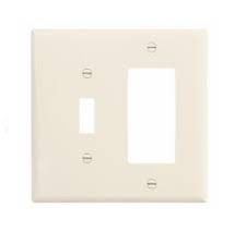 Plumbing, hvac, heating, pex, electrical Eaton Wiring 2 Gang Combination Wall Plate Toggle Decora Mid Size Light Almond Eaton Wiring Pj126la Homelectrical Com