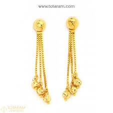 22k Gold Drop Earrings For Women 235 Ger8482 Buy This Latest Indian Gold Jewelry Gold Bridal Earrings Gold Earrings Designs Gold Jewellery Design Necklaces