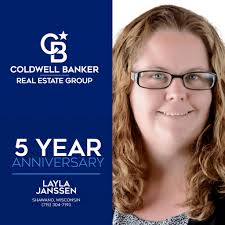 Today we congratulate real estate agent, Layla Janssen, of the Shawano,  Wisconsin office for her 5 years with our company. We are so proud to have  Layla as part of the Coldwell